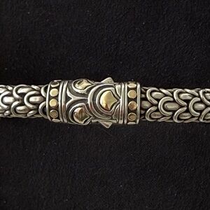 John Hardy Naga Scale Bracelet, 18K Gold,  925 Sterling Silver AUTHENTIC